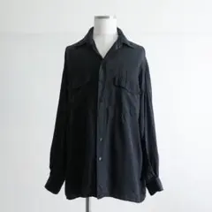 1990s Euro Pure Silk Black CPO Shirtsのサムネイル