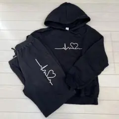 SHEIN ブラックパーカーセット 11-12Y