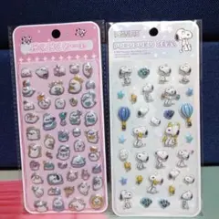 スヌーピー ぷくぷくシール 2シートセット