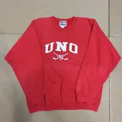 Hanes スウェットシャツ 赤 UNOプリント