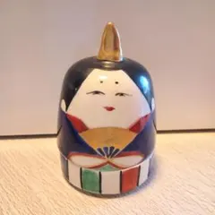 日本の陶器製人形☆雛人形☆金色の帽子付き☆お姫様☆ 置物☆小物入れ
