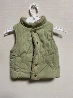 リバーシブルベスト（ライトグリーン/ベージュ）