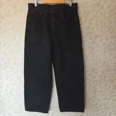 【GU】ジーユー バギージーンズ デニムパンツ ブラックズのサムネイル