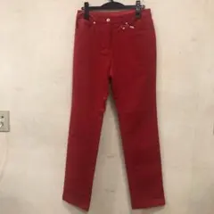 マンシングウエアレディスゴルフパンツL赤