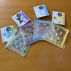 サンリオ プチパーツ シール 4種セット キーホルダー　ぷっくり　キラキラ