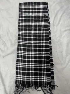 チェック柄 マフラー フリンジ付き mo'a