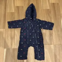 petit main アソート刺しゅう中綿 ジャンプスーツ 80