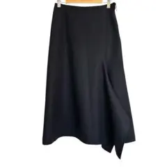 23区 アシンメトリーフレアスカート ダークネイビー ミモレ丈 上品 オンワード