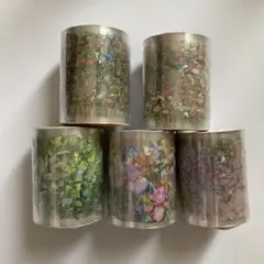 花柄マスキングテープ5個セット