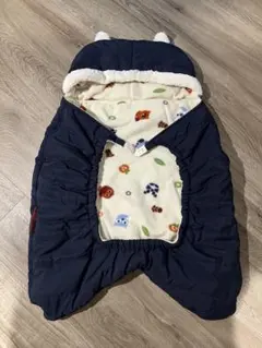 ★美品★ 防寒ケープ 抱っこひもケープ 3way仕様 防寒 撥水 くま耳