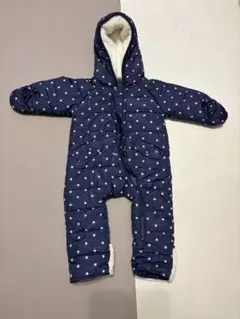 petit main ネイビー 星柄 ジャンプスーツ　80cm