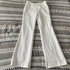 【ＹＫ様専用】メイソングレイ セミフレアパンツ 美脚 ホワイト センタープレス