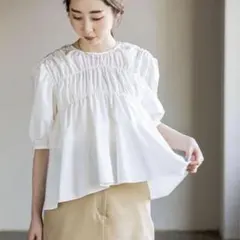 美品】ノーブル 2WAYストリングスラッフルLSブラウス フリル 近年 