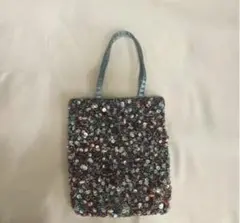 【美品】ZARA ビーズ装飾 ハンドバッグ 小型