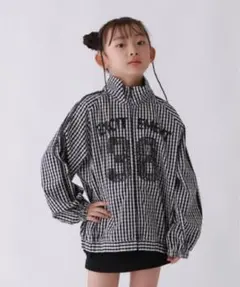 10C REPIPI ギンガムチェックトラックジャケット 130