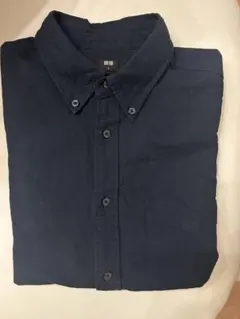 ユニクロネイビー ボタンダウンシャツ