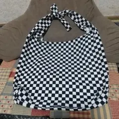 チェッカーパターン トートバッグ