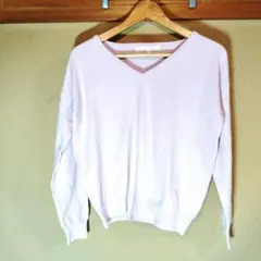 MERCURYDUO ライトピンク Vネック ニット Fサイズ