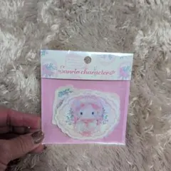 Sanrioキャラクター ステッカー ホワイトフリルデザイン
