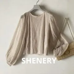 新品/シーナリー＊とろみ感シアー 立体プリーツ バルーン袖プルオーバーブラウスのサムネイル