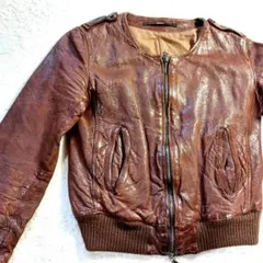 エディション　トゥモローランド　羊皮　レザージャケット　ブラウン　サイズＭ