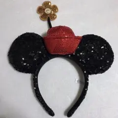 ディズニー ミニーちゃん カチューシャ フラワーポット スパンコール