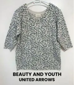 【BEAUTY AND YOUTH】ニットカットソー（美品）　レオパード柄