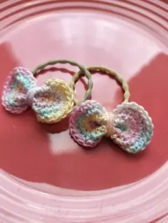 カラフルリボンヘアゴムセット