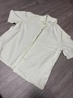 H&M リラックスフィット 半袖シャツ 薄い黄色