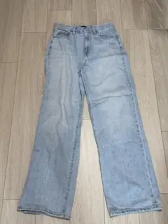 UNIQLO ハイウエスト ワイドストレートデニム 24