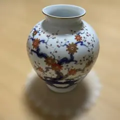 深川製磁　宮内庁御用達　有田焼　金彩松竹梅　花瓶