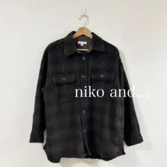 【秋冬】niko and... 暖かシャギー素材 チェック柄CPOジャケット