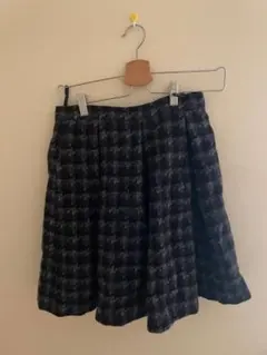 any SISフレアスカート 黒とグレー チェック