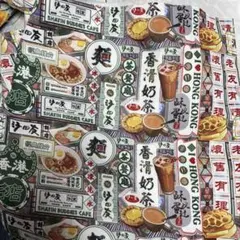 46x72cm 香港柄生地　　分厚い生地