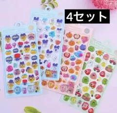 【4枚セット】 たまごっち ボンボンドロップ風シール 3Dシール 立体 ③