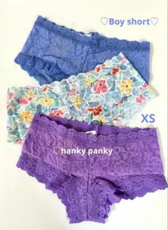 新品3枚セット♡ハンキーパンキー♡ボーイショーツ♡XS♡シグネチャーレース♡のサムネイル