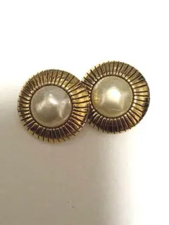 ◆CHANEL シャネル アンティーク イヤリング フランス製 フェイクパール