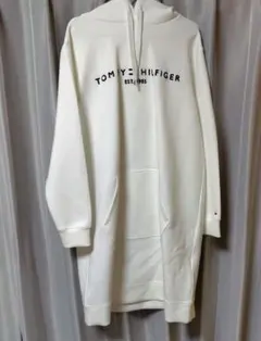 パーカー ひざ丈ワンピース