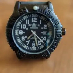 ADDIESDIVEアナログクオーツ腕時計 ブラック 日付表示50M