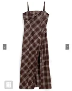 グレイル　チェック柄スリットキャミソールワンピース[dk1339]