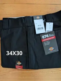 新品未使用 ディッキーズ874 BK 34×30 ワークパンツ ブラック