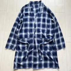 BEAMS ビームス オンブレチェック シャツ ガウン コート L