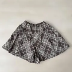 Knit Planner チェック柄キュロットスカート