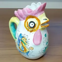 にわとり ピッチャー 水差し 花瓶 陶器 イタリア製 スペイン製 鳥 置物