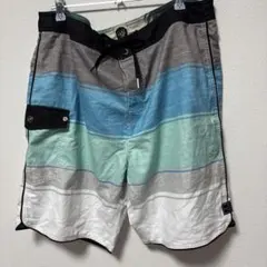 リップカール ボーダー サーフパンツ 36 XL 青 灰色 白 海パンのサムネイル