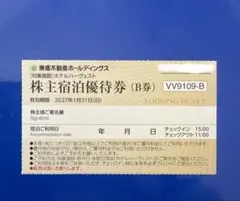 【最新】東急不動産 株主宿泊優待券 B券 東急ハーヴェスト 1枚のサムネイル