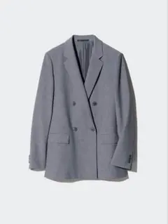 UNIQLO:C ダブルテーラードジャケット グレー M ユニクロ ダブルジャケット グレー - メルカリ