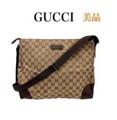 27407✨グッチ GGキャンバス ショルダーバッグ キャンバス レザー 