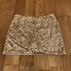 LIP SERVICE リップサービス ミニスカート ゴールドスパンコール