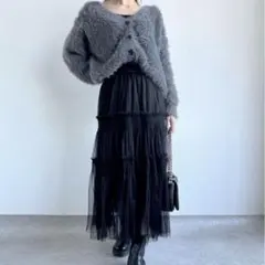 【美品】 fifth チュールギャザーティアードスカート